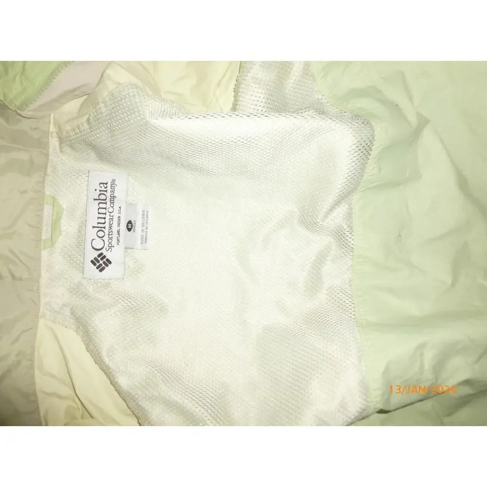 Columbia Jacket Womens Medium Light Green Packable Light Hiking Windbreaker M - Picture 6 of 6